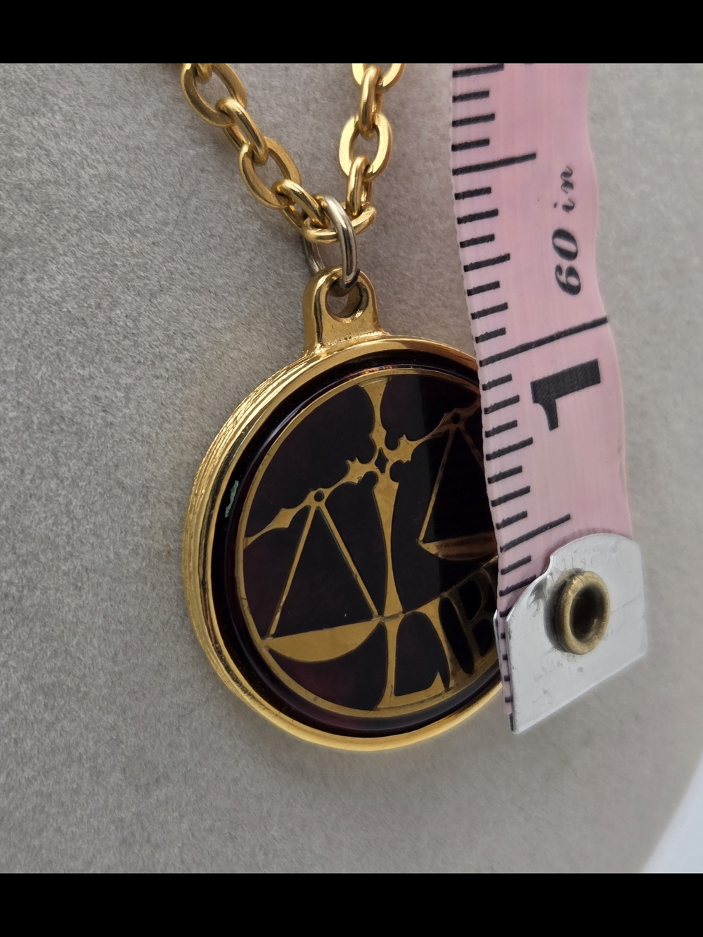 Vintage Danté Libra Zodiac Pendant Necklace - 20" - Picture 3 of 11